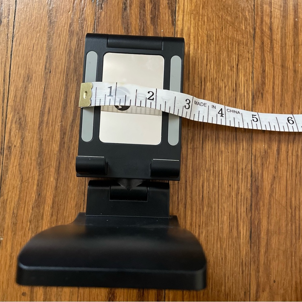 Adjustable Black Travel Phone Stand with Mirror - Picture 6 of 8